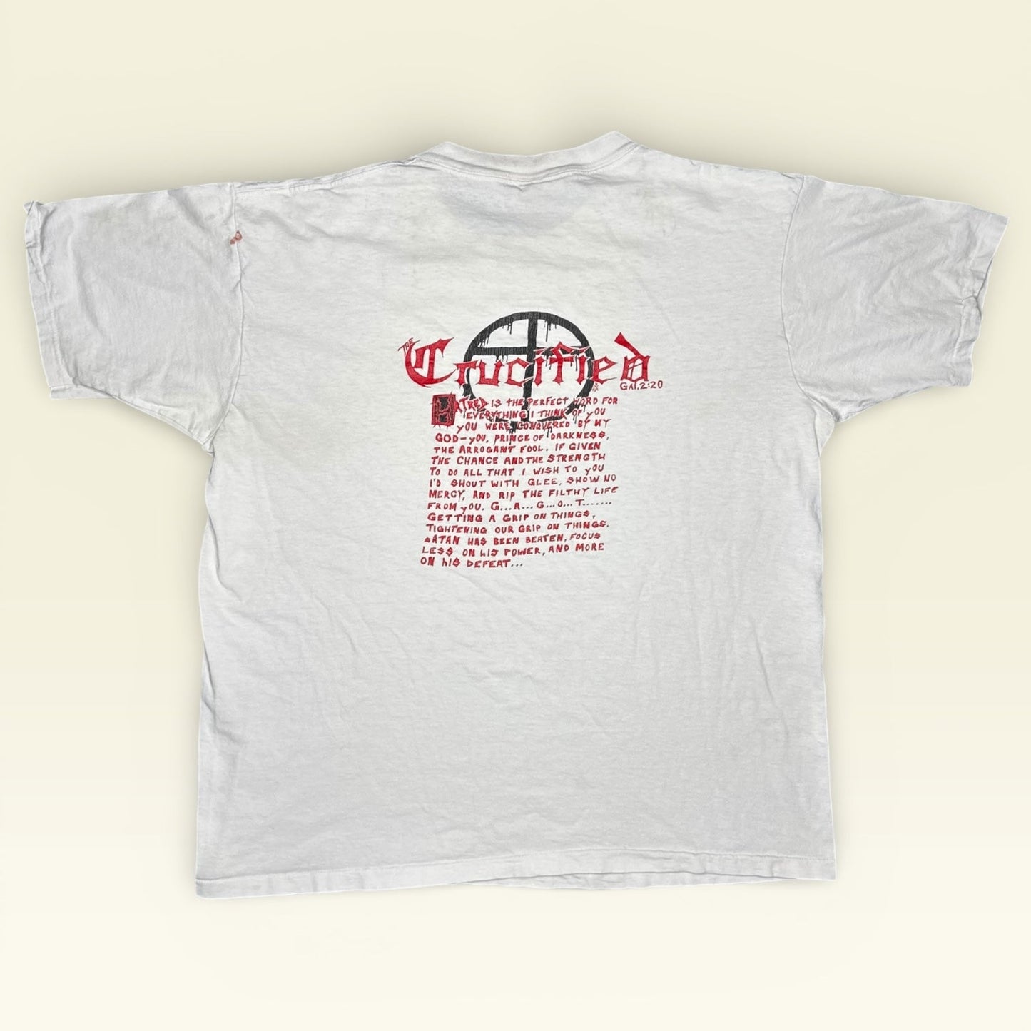Crucified Getting a Grip on Things Vintage Jesus T-shirt Rare Grail