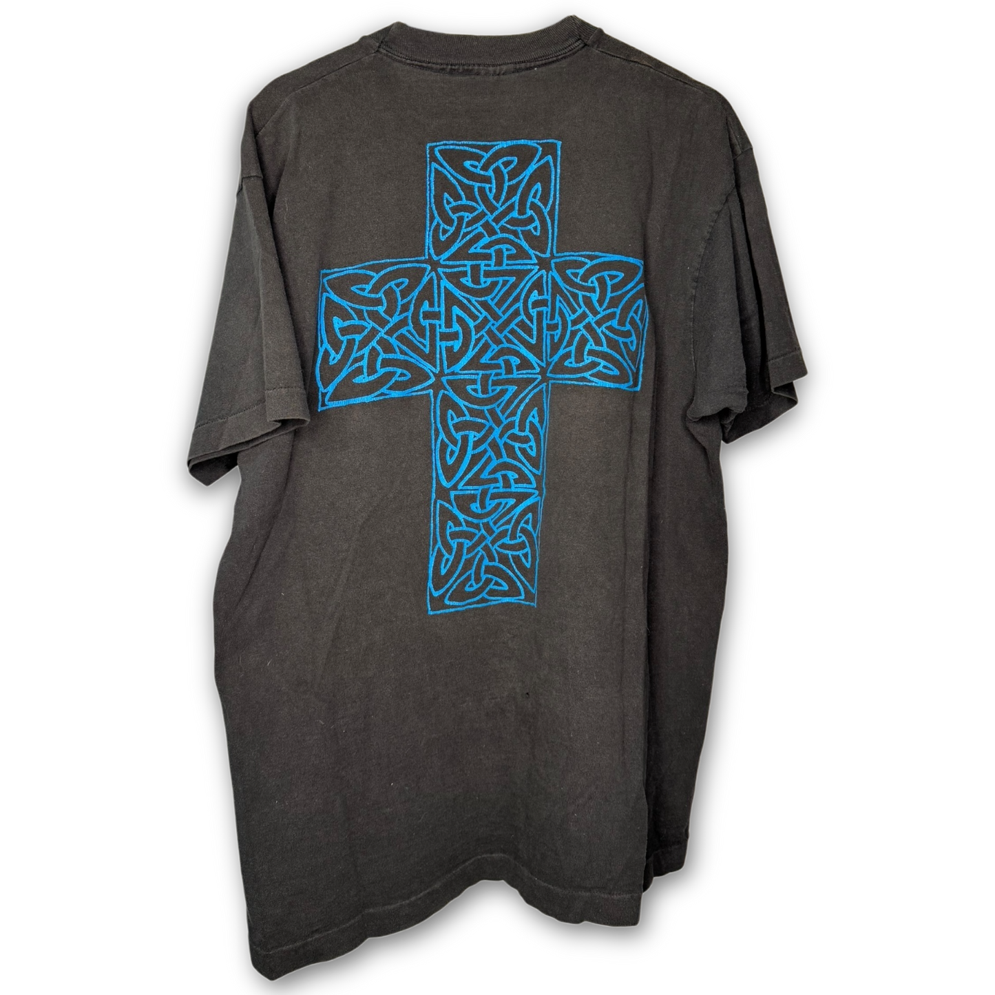 Vintage 90s Rez Resurrection Band T-Shirt XL Live Your Life For A Change Celtic Cross Chicago