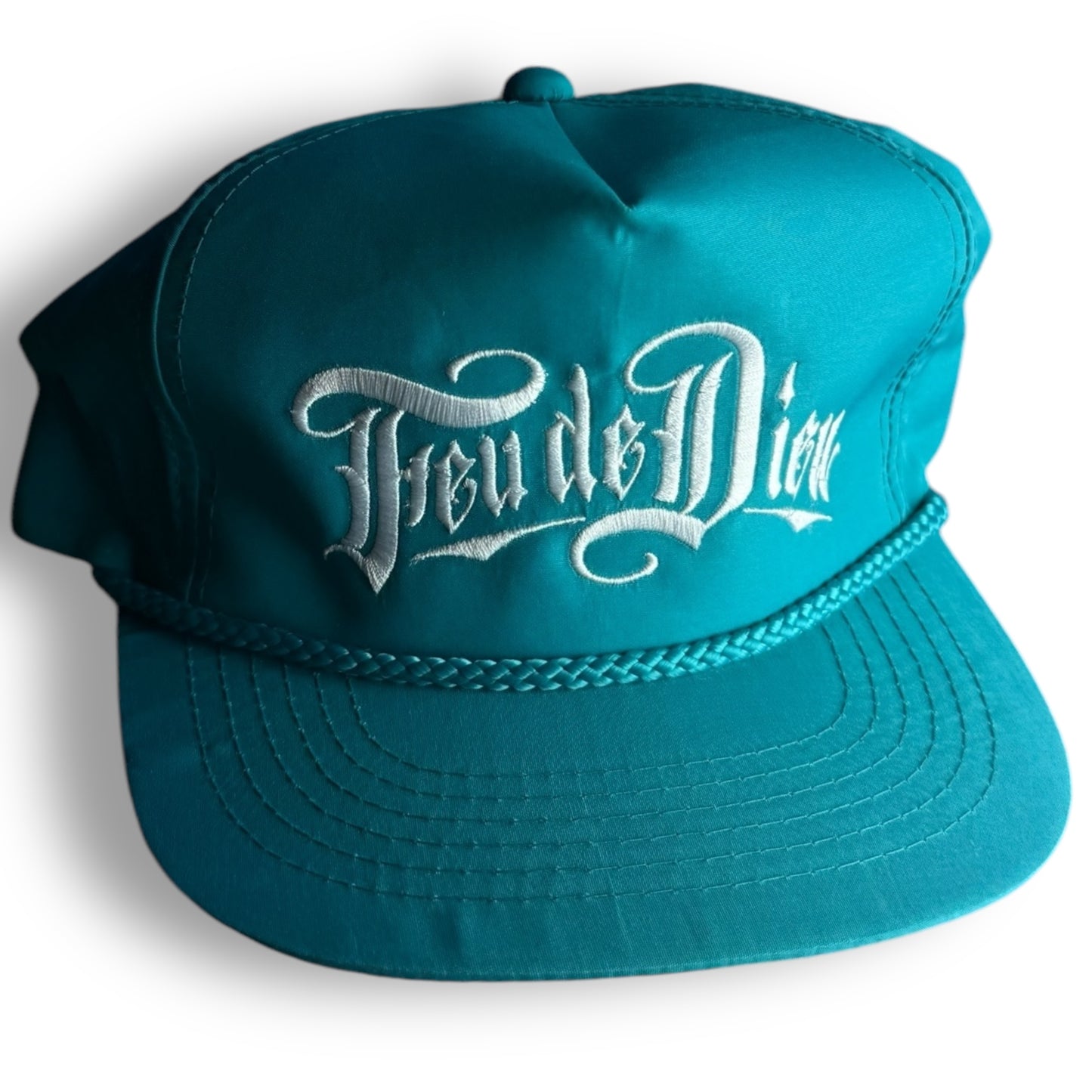Feu de Dieu Vintage Aqua Blue Satin Cap Snapback - Premium Hat from Feu de Dieu - Just $35! Shop now at Feu de Dieu