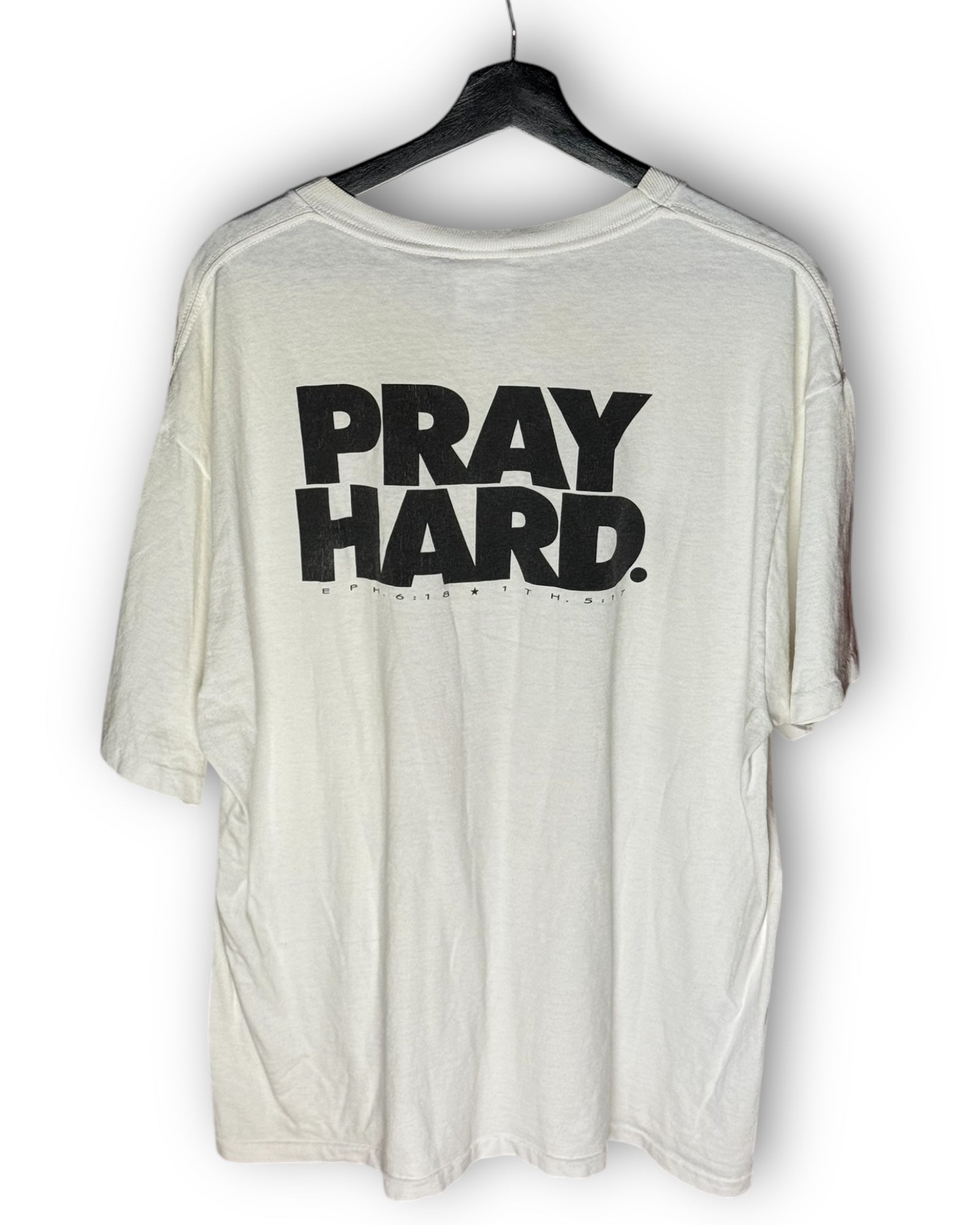 Power Jam Pray Hard Living Epistles Vintage T-Shirt XL+ - Premium Christian Jesus Vintage T-shirts from Vintage - Just $75! Shop now at Feu de Dieu