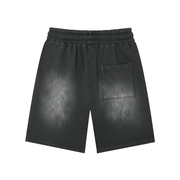 Jesus Conquered Death Rectangle Patch Washed Shorts - Premium  from ODMPOD - Just $37.50! Shop now at Feu de Dieu