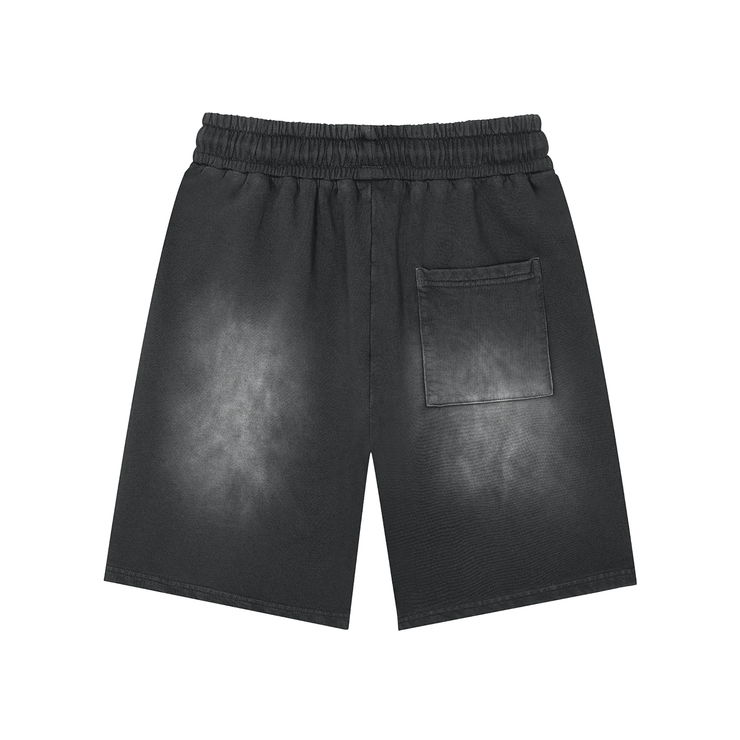 Jesus Conquered Death Rectangle Patch Washed Shorts - Premium  from ODMPOD - Just $37.50! Shop now at Feu de Dieu