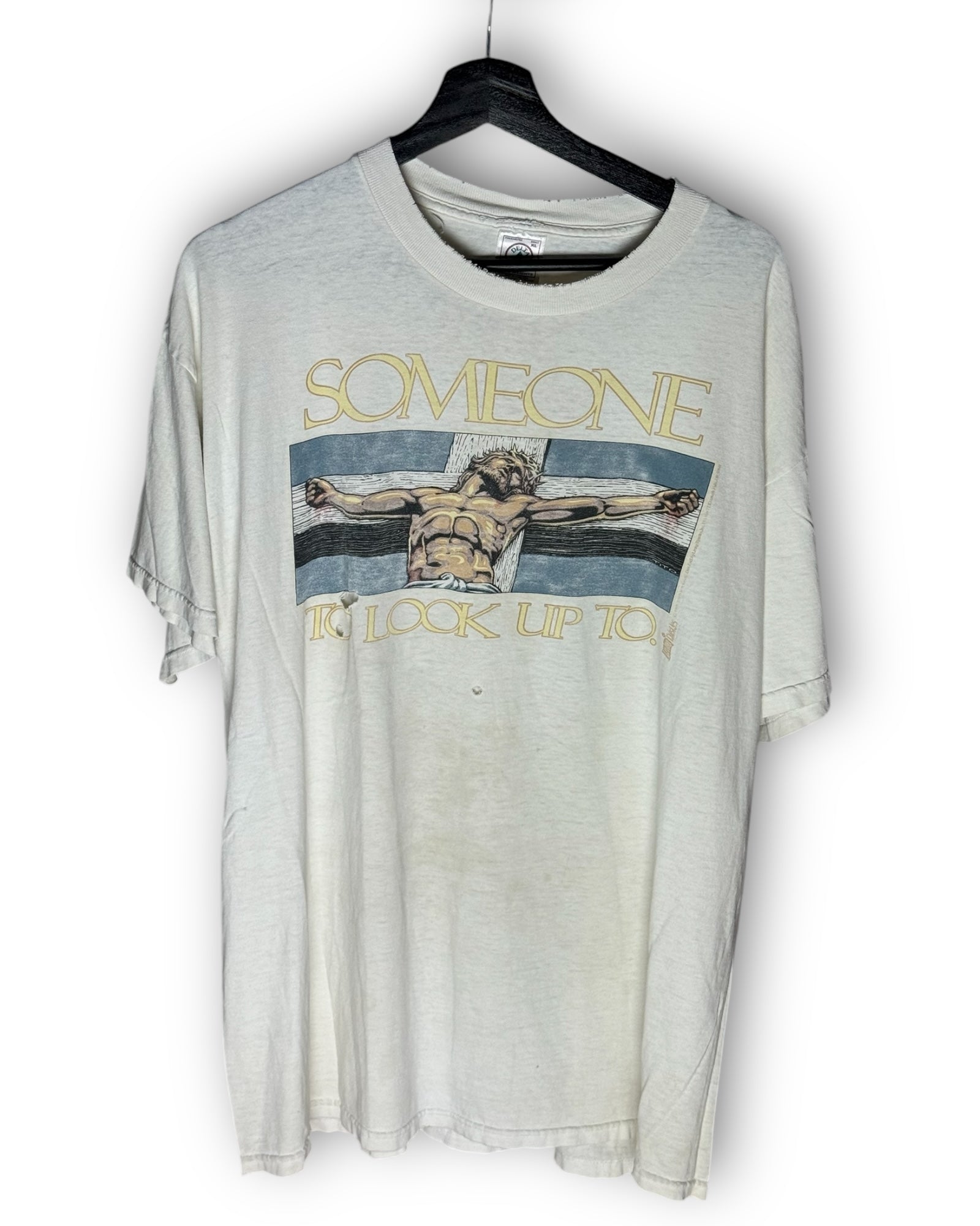 Someone to Look Up To Jesus Living Epistles Vintage T-Shirt XL+ Thrashed - Premium Christian Jesus Vintage T-shirts from Vintage - Just $75! Shop now at Feu de Dieu