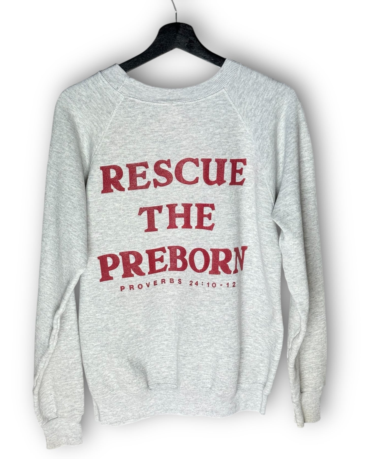 Abortion Execution of the Innocent, Rescue the Preborn Vintage Crewneck Sweater M - Premium Sweater from Vintage - Just $400! Shop now at Feu de Dieu