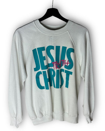 Jesus Christ Still the Truth Vintage Sweater M - Premium Sweater from Tee Jays - Just $60! Shop now at Feu de Dieu