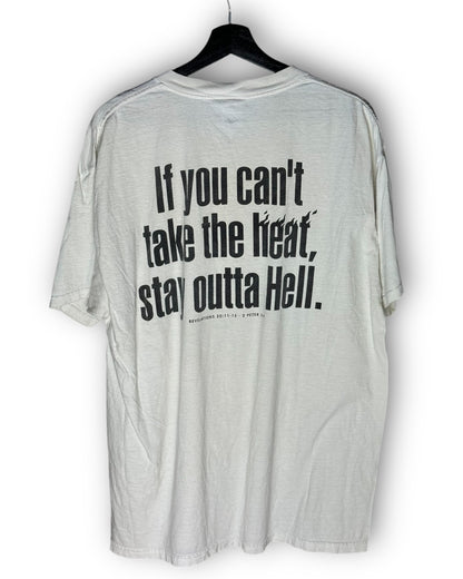 If You Can’t Take the Heat, Stay Outta Hell Vintage T-Shirt XL - Premium Christian Jesus Vintage T-shirts from Fruit of the Loom - Just $140! Shop now at Feu de Dieu