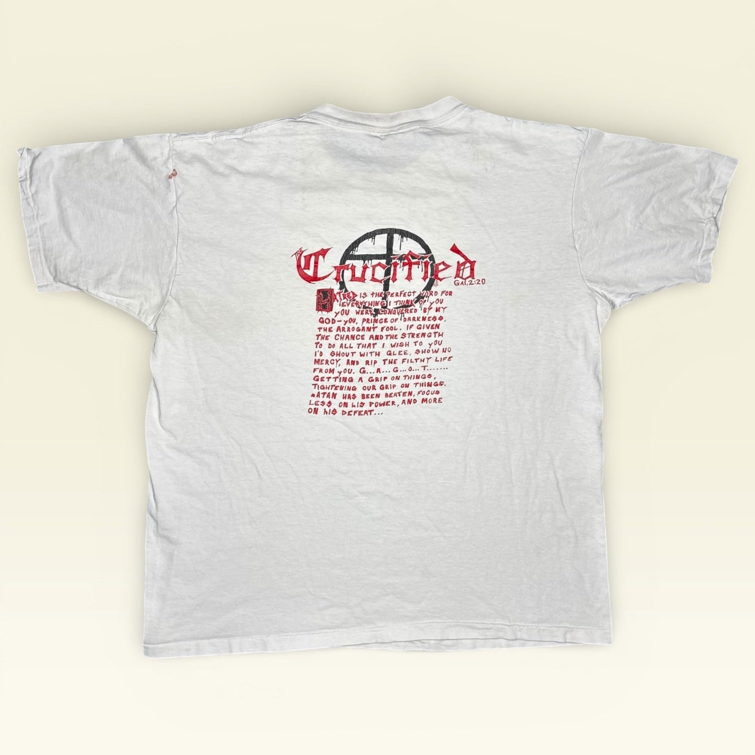 Crucified Getting a Grip on Things Vintage Jesus T-shirt Rare Grail