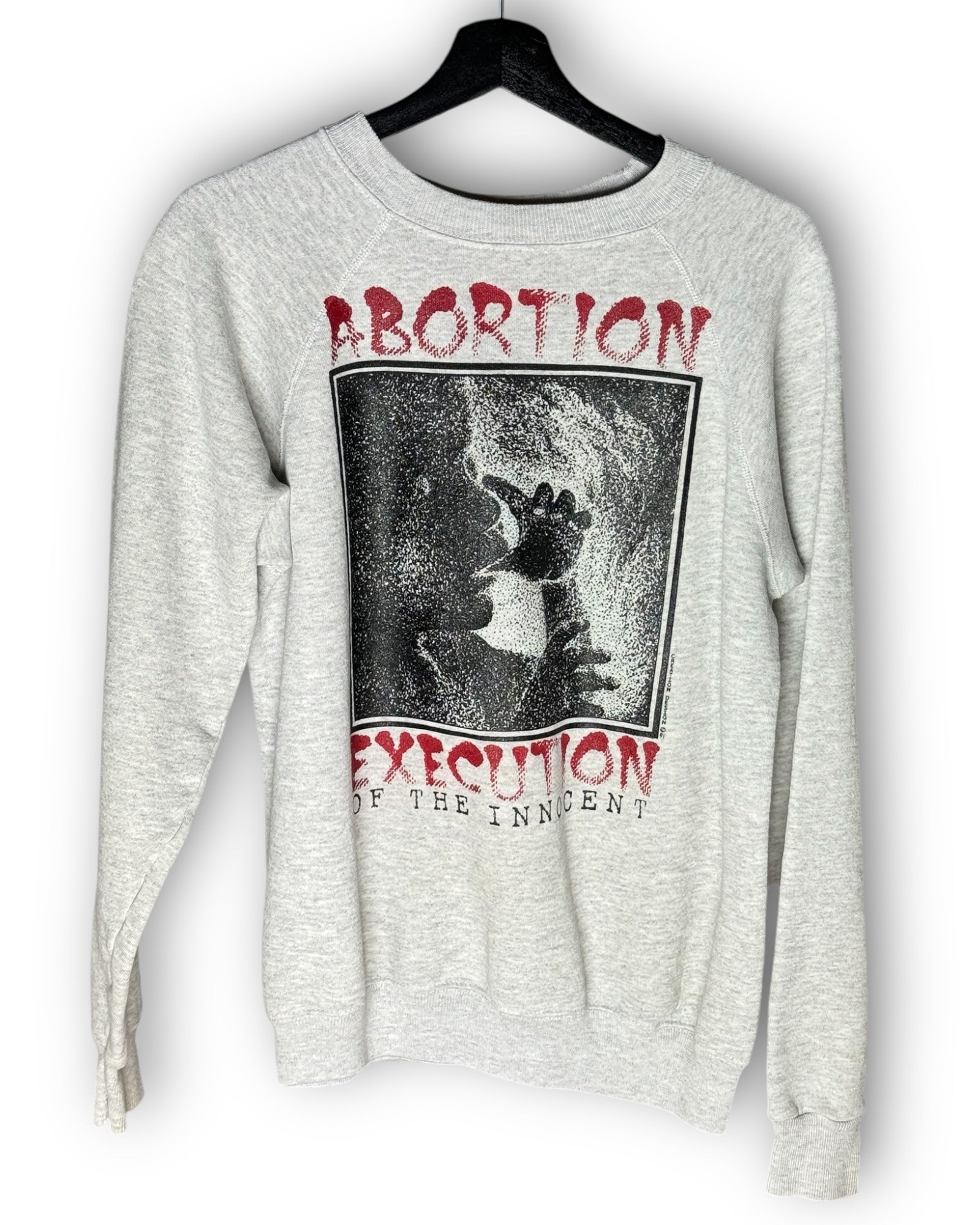 Abortion Execution of the Innocent, Rescue the Preborn Vintage Crewneck Sweater M - Premium Sweater from Vintage - Just $400! Shop now at Feu de Dieu