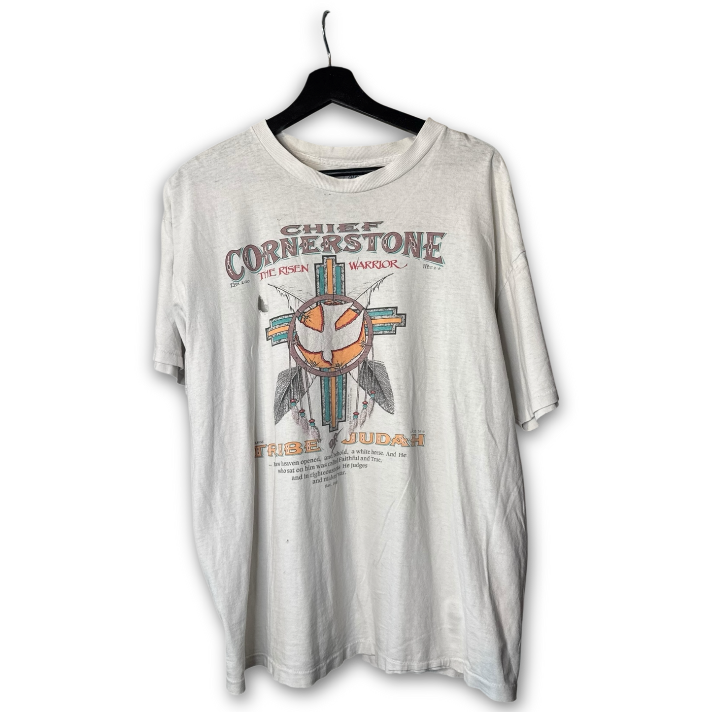 Vintage 90s Chief Cornerstone Tribe of Judah T-Shirt Single Stitch XL