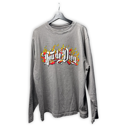 Feu de Dieu "Fire of God" Long Sleeve | Yeezy Gap Balenciaga Rework | Light Grey