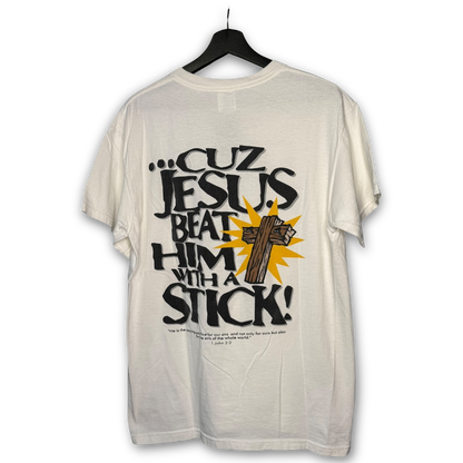 Vintage 1990 Satan Is Ugly As Sin Jesus T-Shirt M Funny Christian Graphic