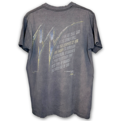 Vintage Faded 1988 Living Epistles Weapons of War T-Shirt M Single Stitch Spiritual Warfare