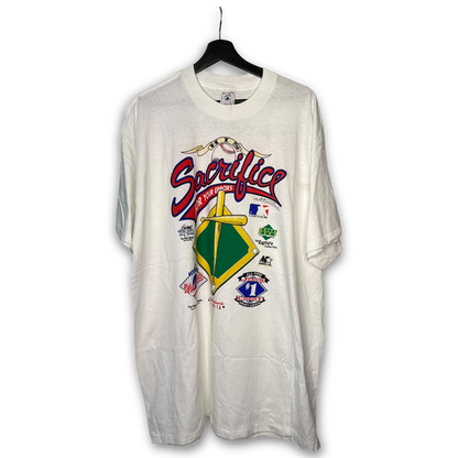Vintage 90s His Sacrifice Jesus Baseball T-Shirt XXL DS Living Epistles Designated Hitter