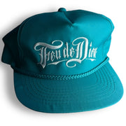 Feu de Dieu Vintage Aqua Blue Satin Cap Snapback - Premium Hat from Feu de Dieu - Just $35! Shop now at Feu de Dieu
