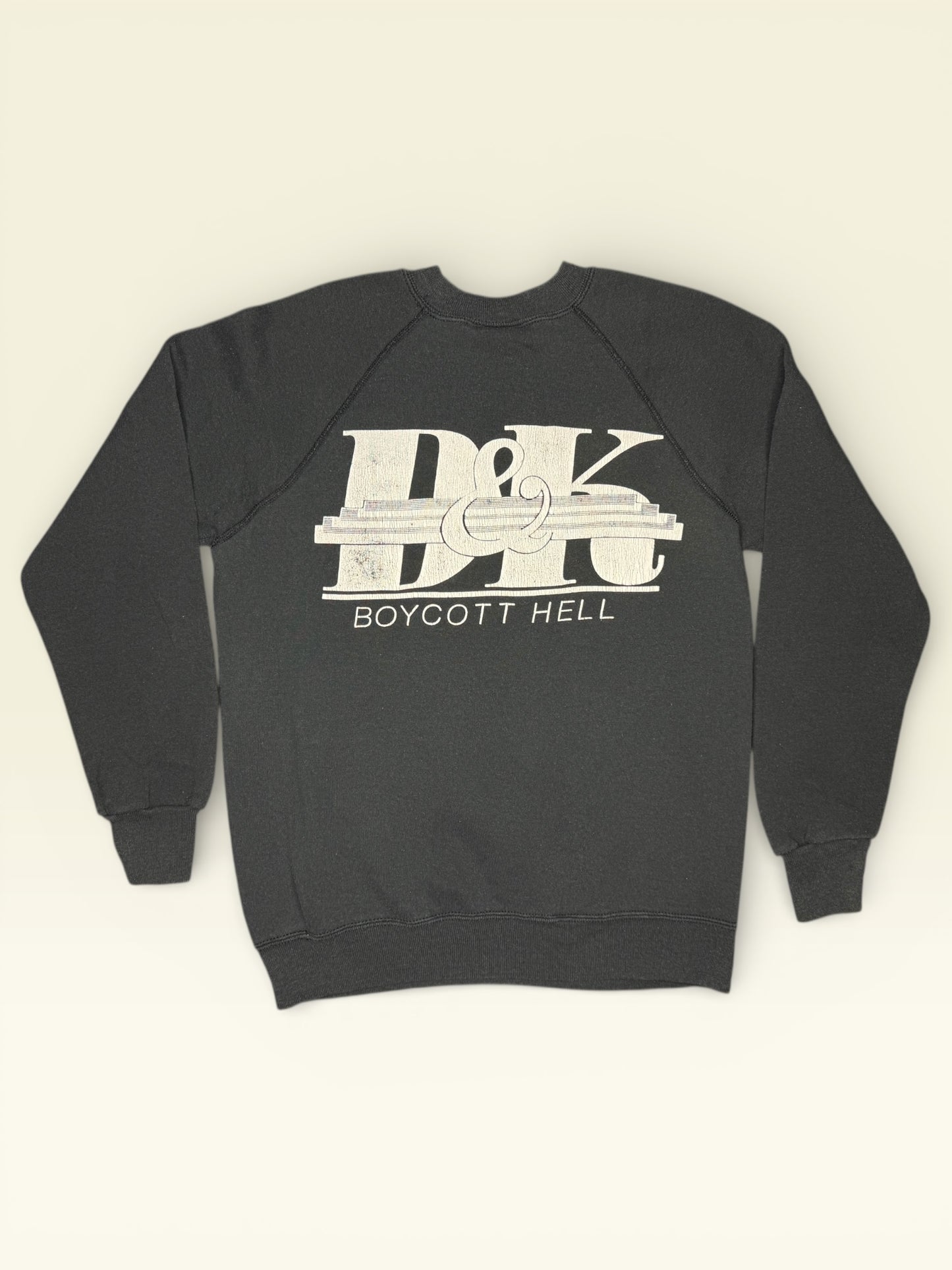 Vintage 80s DeGarmo & Key Sweatshirt Boycott Hell Christian Rock Raglan