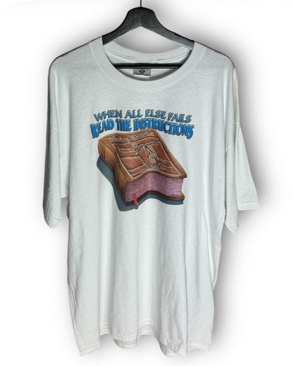 When All Else Fails Read The Instructions Vintage T-Shirt 2XL - Premium Christian Jesus Vintage T-shirts from Kerusso - Just $45! Shop now at Feu de Dieu