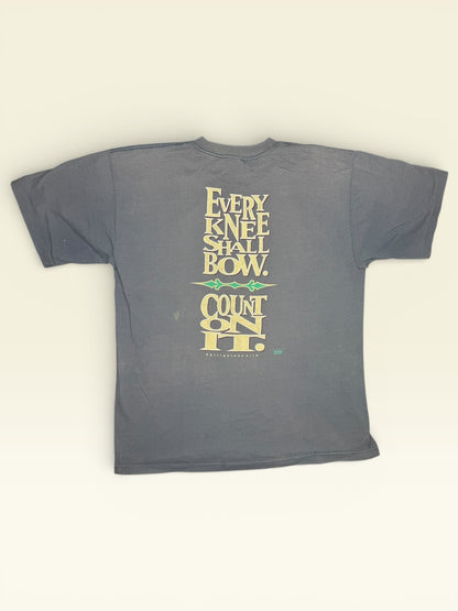 Vintage 1996 Jesus Every Knee Shall Bow T-Shirt XXL Kerusso Hole