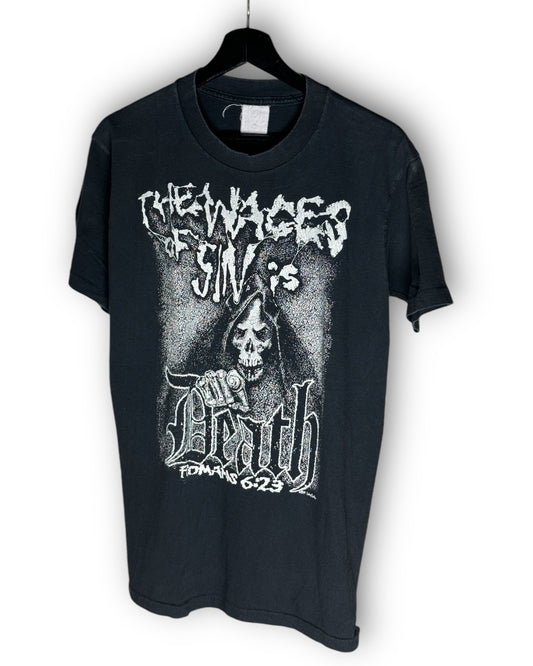 The Wages of Sin is Death Living Epistles Vintage T-Shirt M - Premium Christian Jesus Vintage T-shirts from Vintage - Just $250! Shop now at Feu de Dieu