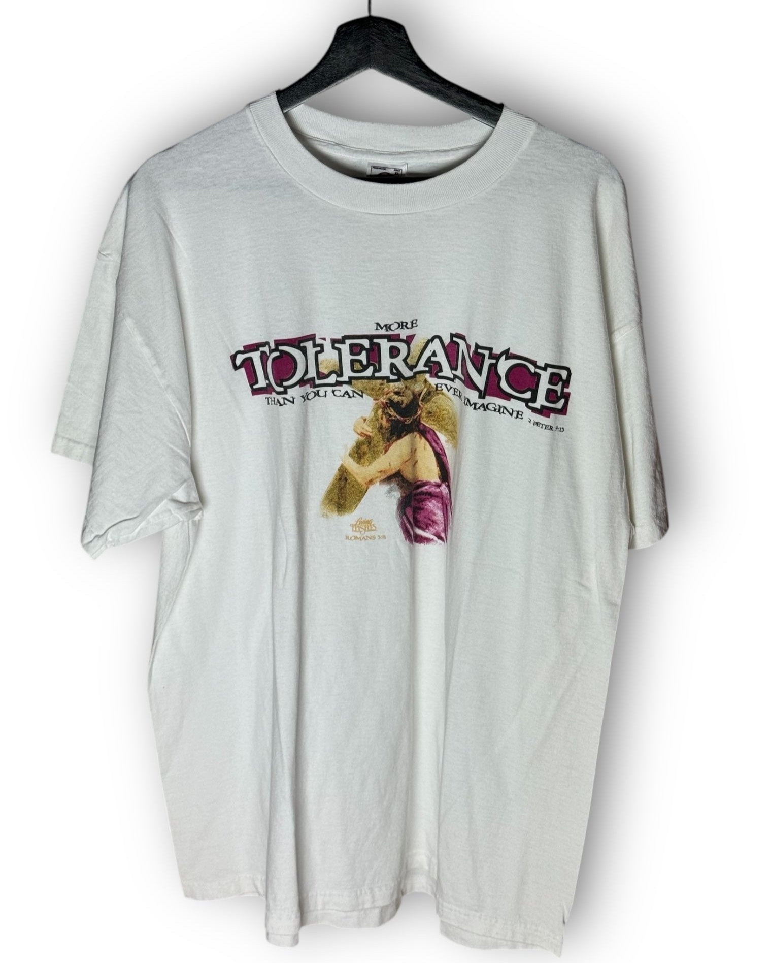 More Tolerance Than You Can Ever Imagine Living Epistles Vintage T-Shirt XL+ - Premium Christian Jesus Vintage T-shirts from Vintage - Just $60! Shop now at Feu de Dieu