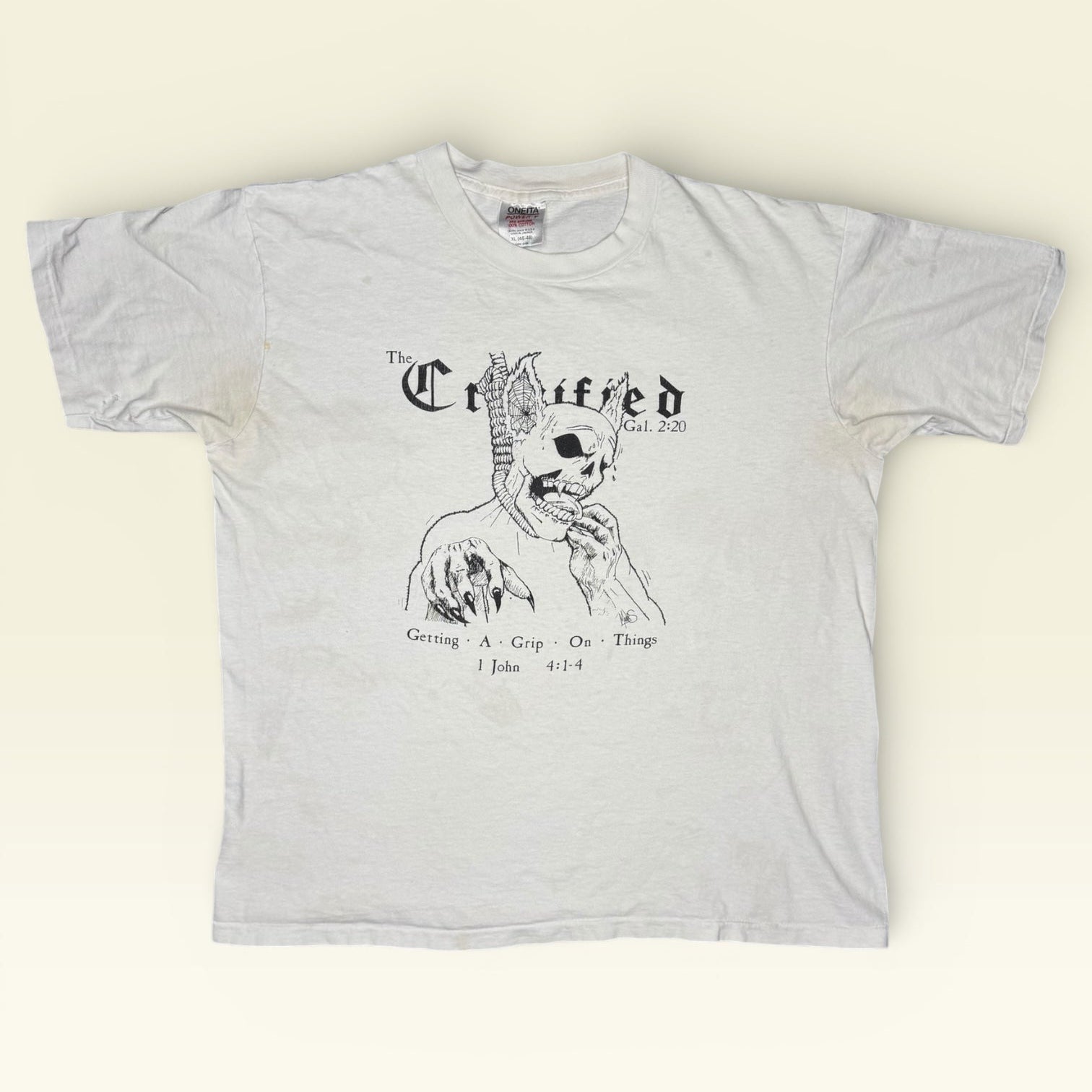 JESUS SAVES The Crucified Getting A Grip On Things Vintage T-Shirt
