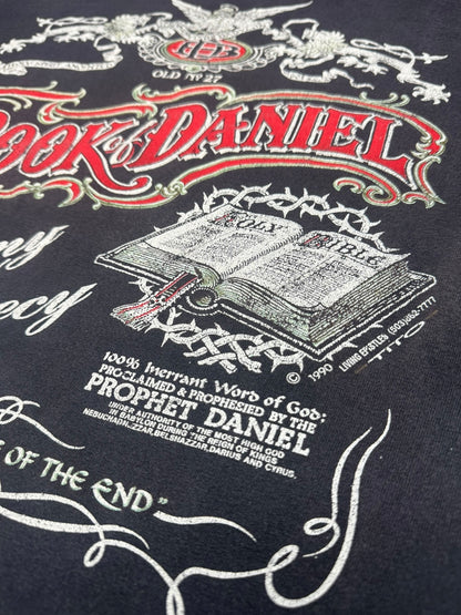 Vintage 1990 Book of Daniel Prophecy T-Shirt XL Living Epistles Scroll Art