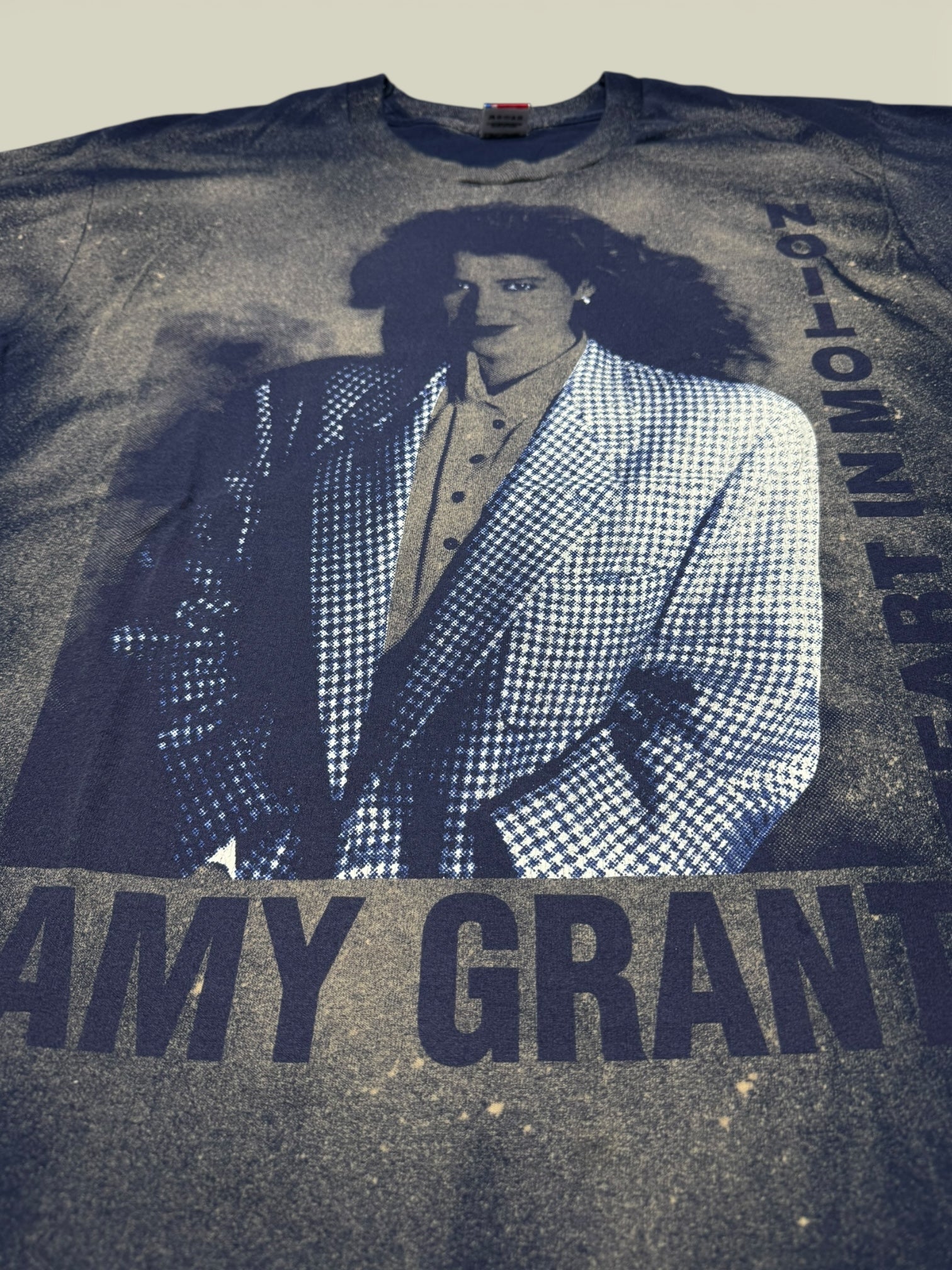 Vintage 1991 Amy Grant Heart in Motion T-Shirt XL Acid Wash Misquitohead Style Tour Merch