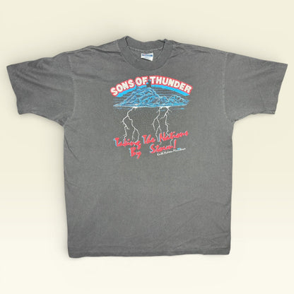 Vintage 1992 Keith Hudson Sons of Thunder T-Shirt XL Katy Perry's Dad Single Stitch