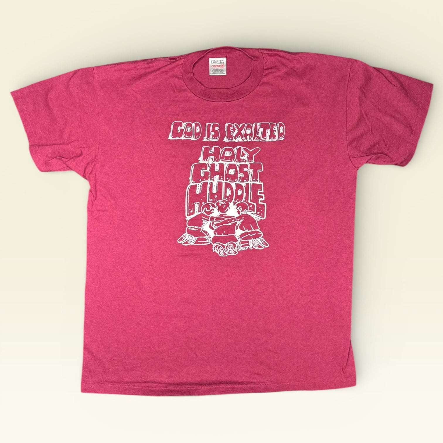 Vintage 90s Holy Ghost Huddle T-Shirt XL Oneita God Is Exalted