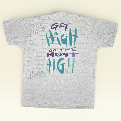 Vintage Carman R U Addicted 2 Jesus T-Shirt XL Graffiti Brick Wall 90s Streetwear