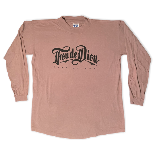 Feu de Dieu Brown Vintage 90's Long Sleeve Shirt - Premium Long Sleeve Shirt from Feu de Dieu - Just $39.99! Shop now at Feu de Dieu