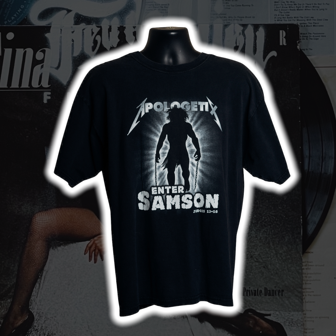 Enter Samson Metallica Vintage T-Shirt - Premium Christian Jesus Vintage T-shirts from TBD - Just $100.00! Shop now at Feu de Dieu