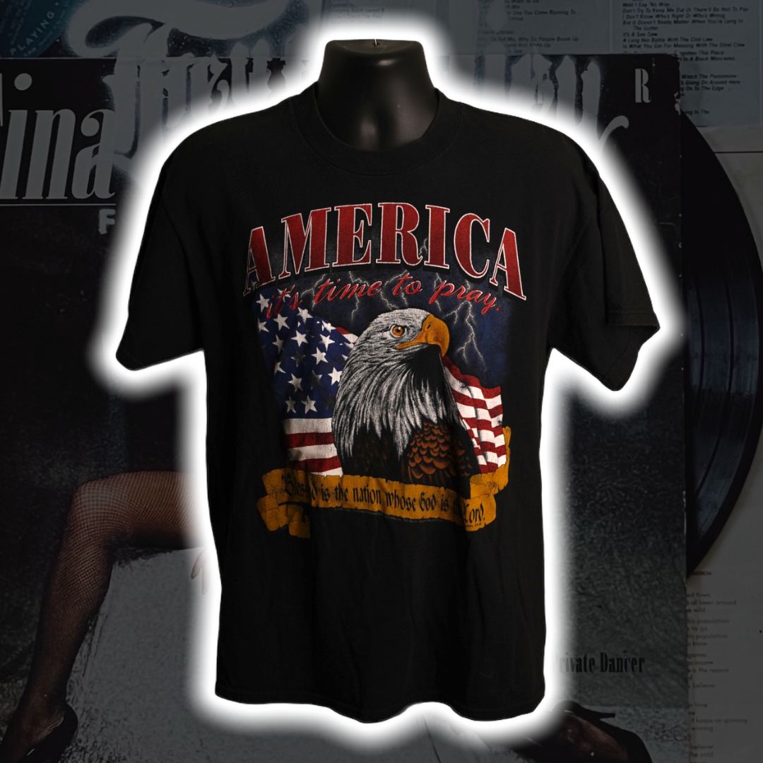 America It's Time to Pray '95 Vintage T-Shirt - Premium Christian Jesus Vintage T-shirts from TBD - Just $90.00! Shop now at Feu de Dieu