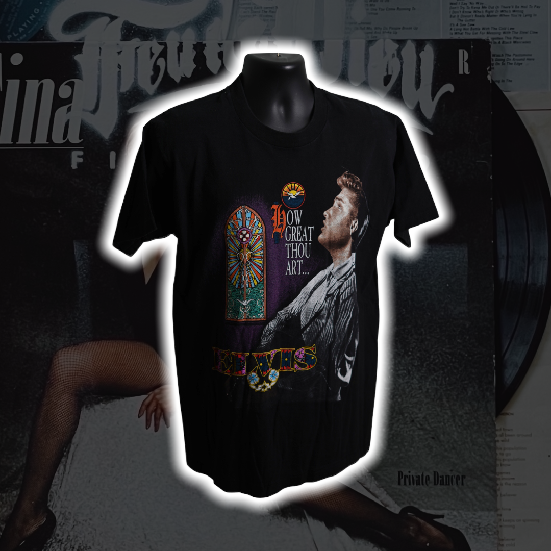 Elvis How Great Thou Art... '94 Vintage T-Shirt M/L - Premium Christian Jesus Vintage T-shirts from TBD - Just $160.00! Shop now at Feu de Dieu