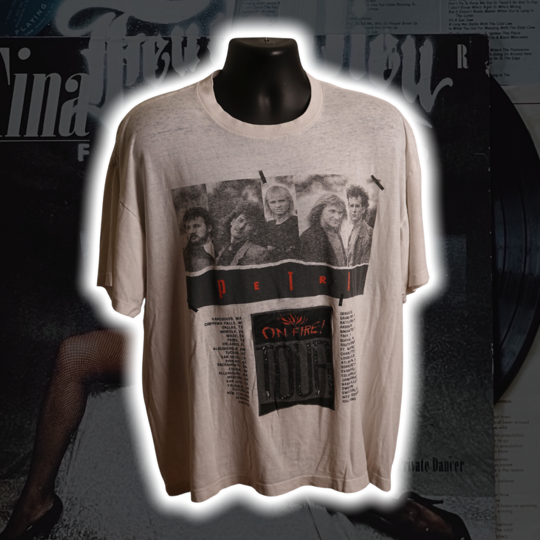 Petra On Fire Tour '88 Vintage T-Shirt - Premium Christian Jesus Vintage T-shirts from TBD - Just $85.00! Shop now at Feu de Dieu