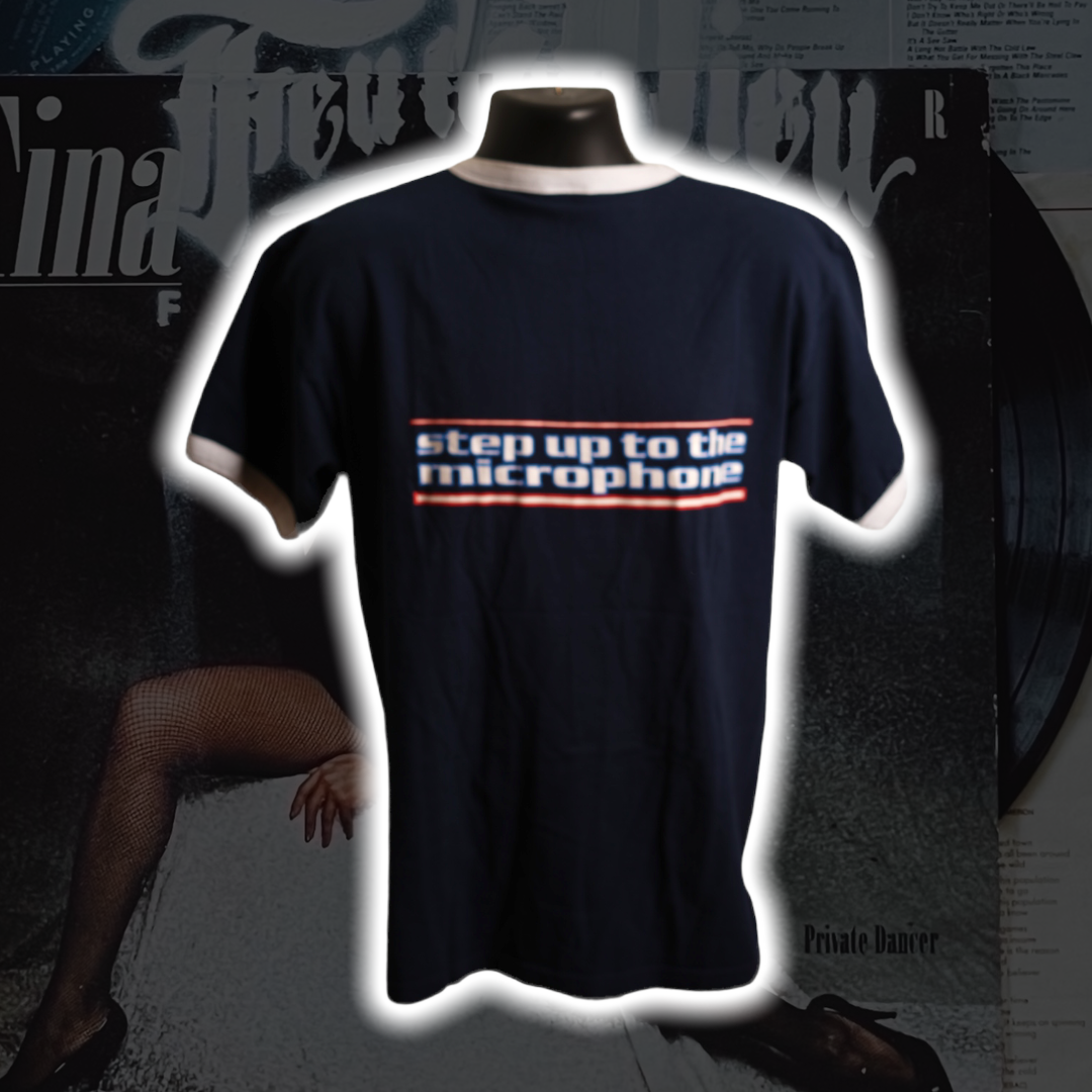 Newsboys Step Up to the Microphone '98 Vintage T-Shirt M - Premium Christian Jesus Vintage T-shirts from TBD - Just $40.00! Shop now at Feu de Dieu