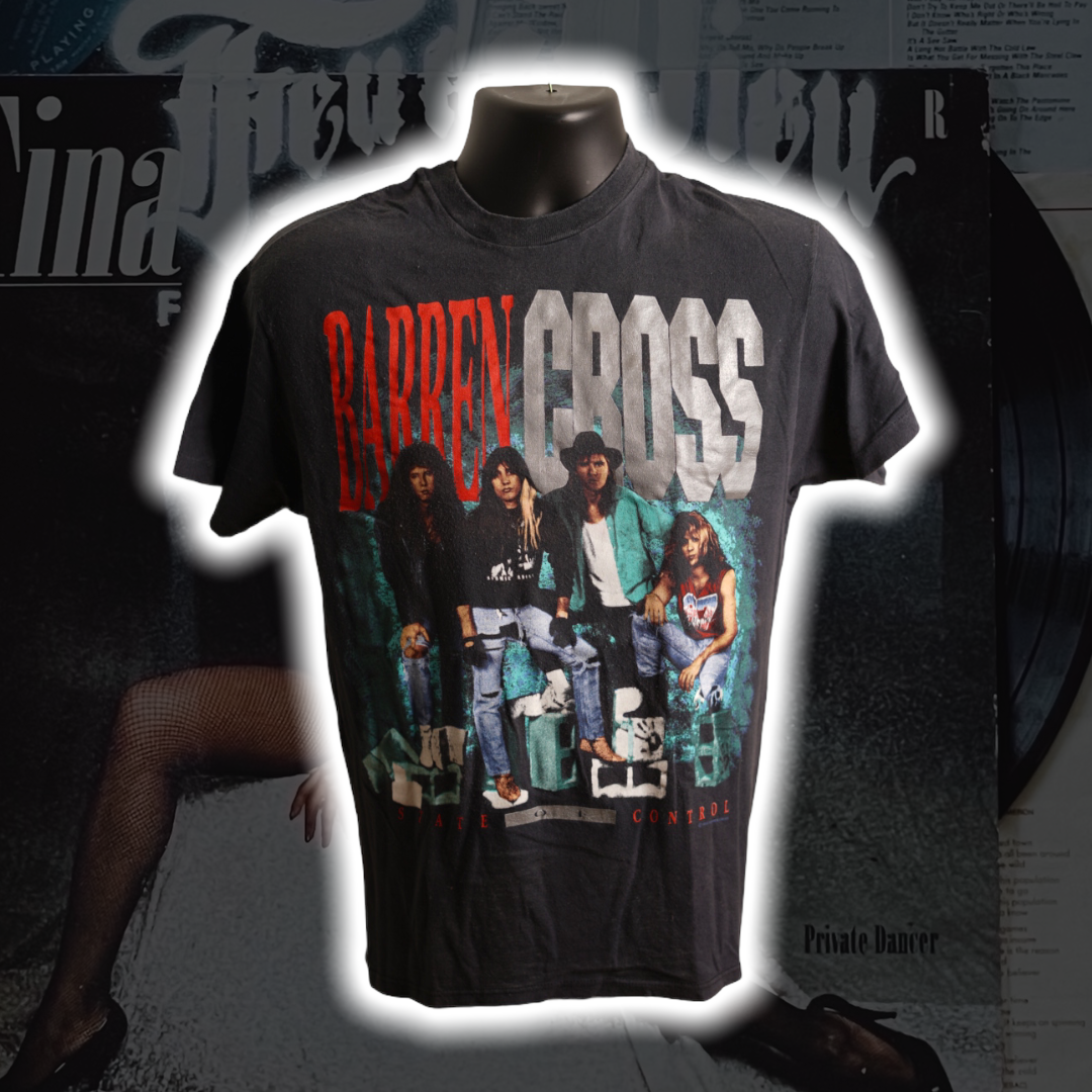 Barren Cross State of Control '80s Vintage T-Shirt - Premium Christian Jesus Vintage T-shirts from TBD - Just $240.00! Shop now at Feu de Dieu