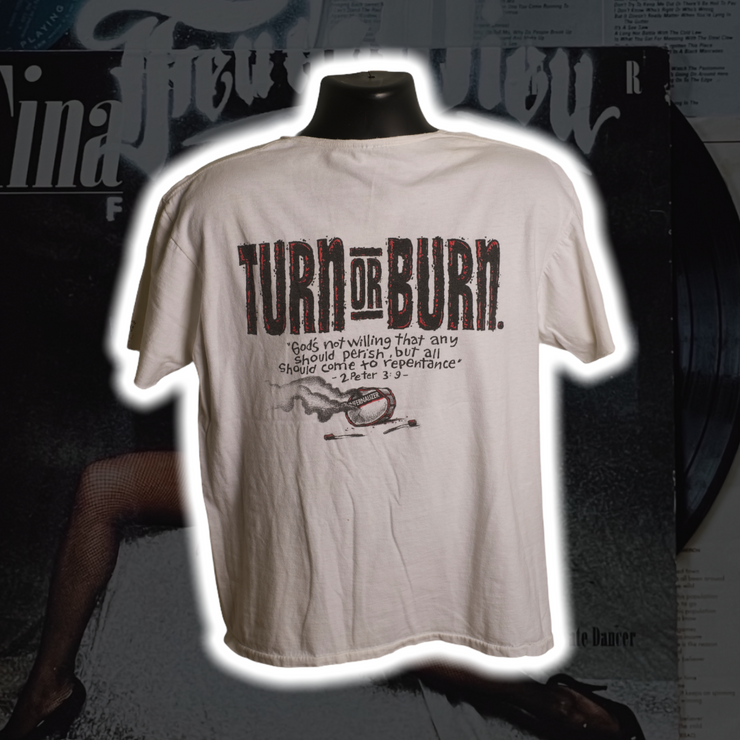 Still Burning Energizer Bunny Parody Living Epistles 90's Vintage Shirt L - Premium Christian Jesus Vintage T-shirts from TBD - Just $120.00! Shop now at Feu de Dieu