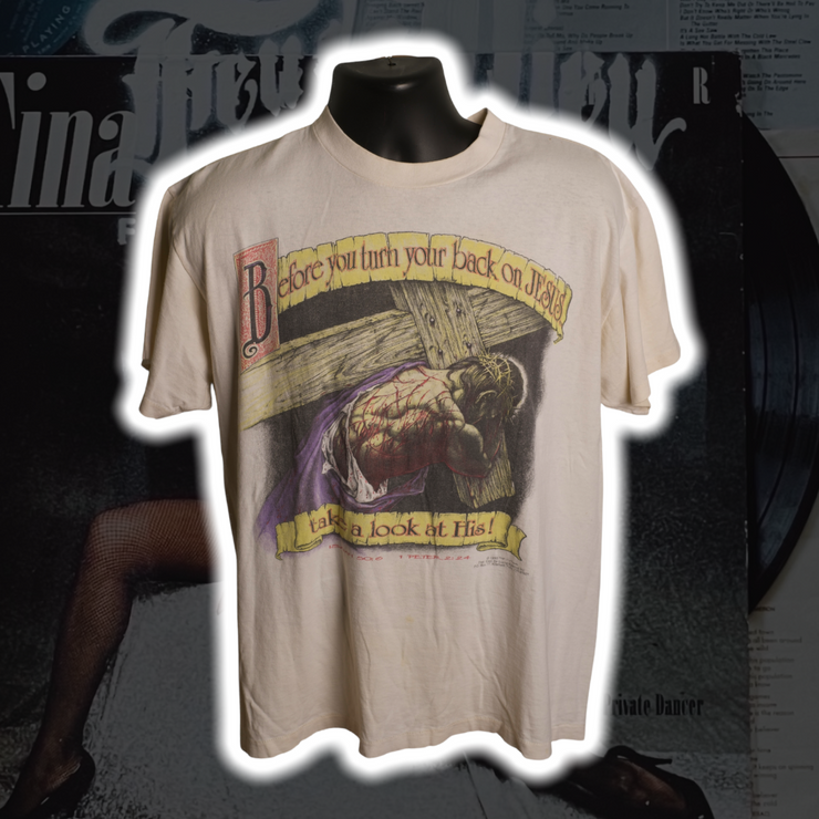 And with His stripes we are healed Living Epistles '93 Vintage Shirt L - Premium Christian Jesus Vintage T-shirts from TBD - Just $100.00! Shop now at Feu de Dieu