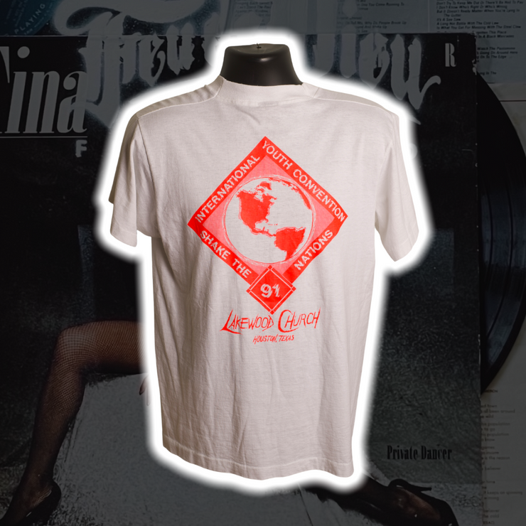 I will Shake all Nations Lakewood Church '91 Vintage Shirt M - Premium Christian Jesus Vintage T-shirts from TBD - Just $80.00! Shop now at Feu de Dieu