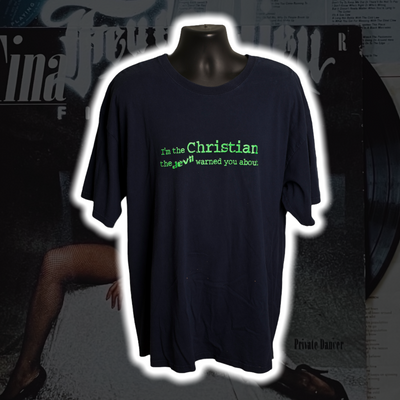 I'm the Christian the devil warned you about 00's Vintage Shirt XXL - Premium Christian Jesus Vintage T-shirts from TBD - Just $25.00! Shop now at Feu de Dieu