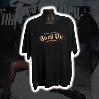 Rock On 00's Vintage Shirt XXL - Premium Christian Jesus Vintage T-shirts from TBD - Just $20.00! Shop now at Feu de Dieu