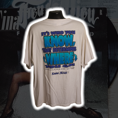 Know Jesus 90's Vintage Shirt XXL - Premium Christian Jesus Vintage T-shirts from TBD - Just $40.00! Shop now at Feu de Dieu