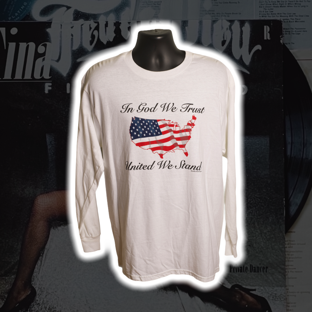 In God We Trust United We Stand DS Vintage Shirt L - Premium Christian Jesus Vintage T-shirts from TBD - Just $20.00! Shop now at Feu de Dieu
