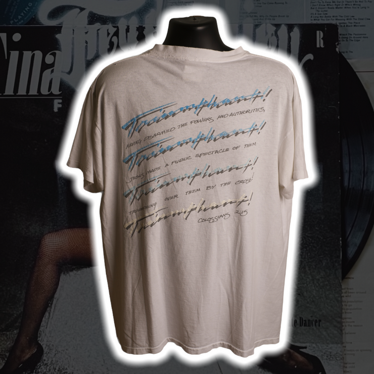 Triumphant Living Epistles Vintage Shirt L - Premium Christian Jesus Vintage T-shirts from TBD - Just $150.00! Shop now at Feu de Dieu