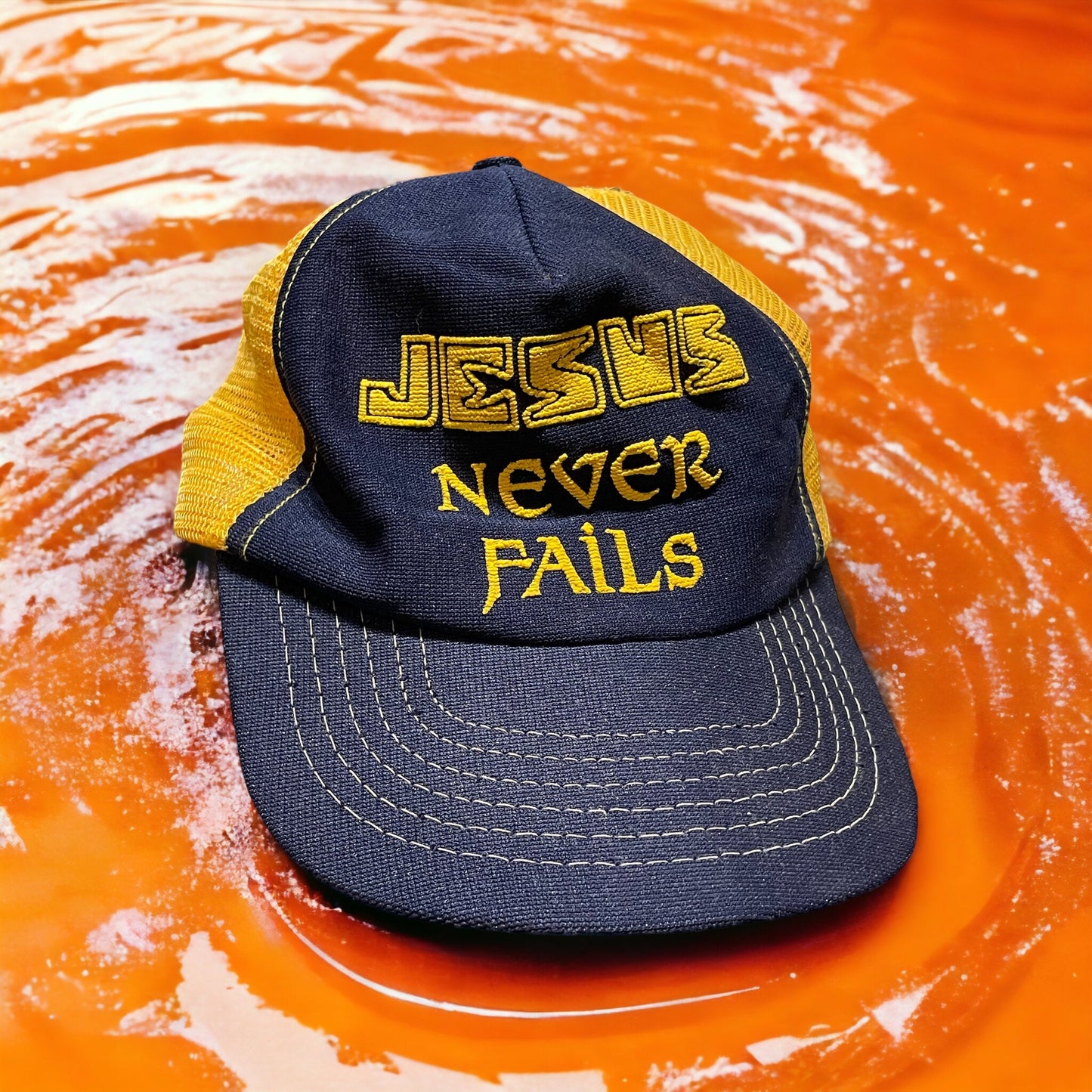 Jesus Never Fails Vintage 80’s Cap - Premium  from Feu de Dieu - Just $39.99! Shop now at Feu de Dieu