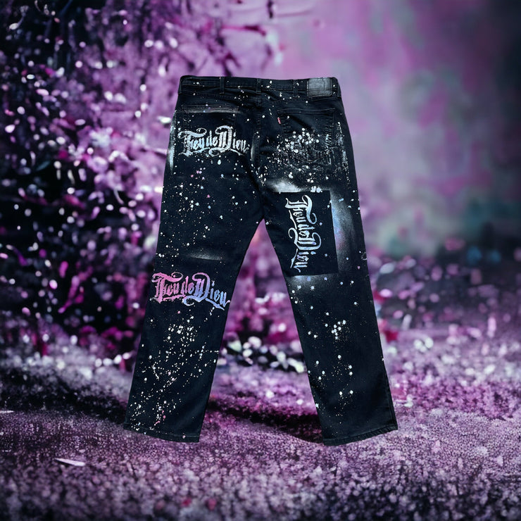 Feu de Dieu Black Denim Levi’s 40x32 - Premium  from Feu de Dieu - Just $40.00! Shop now at Feu de Dieu