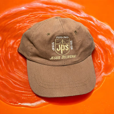 Jesus Delivers! UPS Parody Vintage Cap 90’s - Premium  from Feu de Dieu - Just $39.99! Shop now at Feu de Dieu